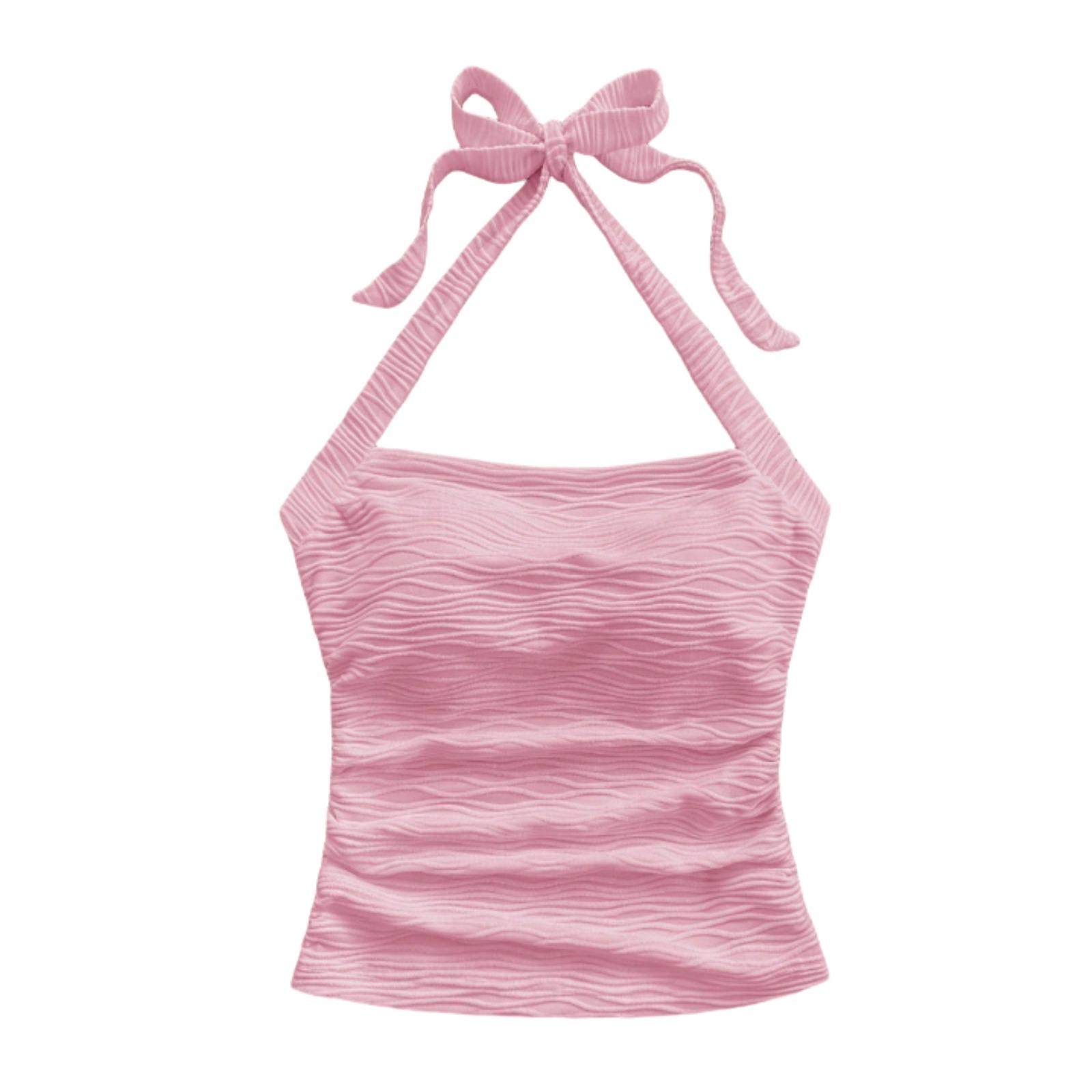 2025夏季新款欧美风小背心性感系带吊带上衣女