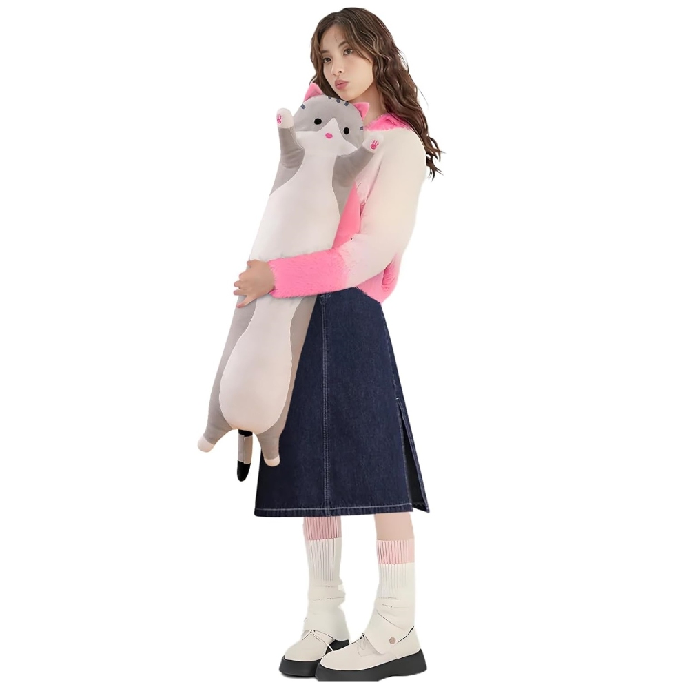 卡通猫咪毛绒玩具公仔长条猫