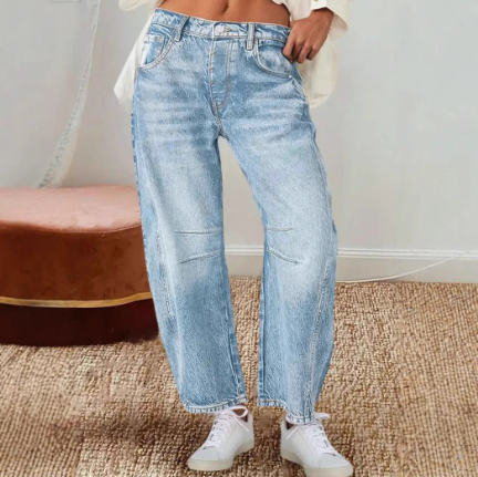 弯刀长裤阔腿裤