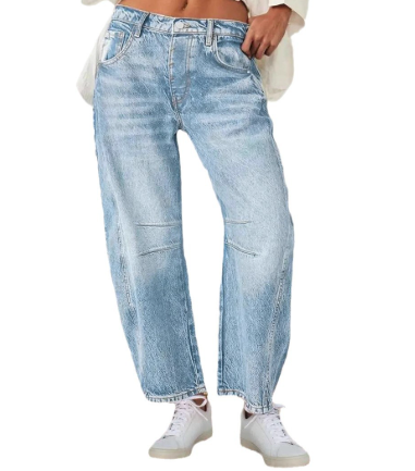 弯刀长裤阔腿裤