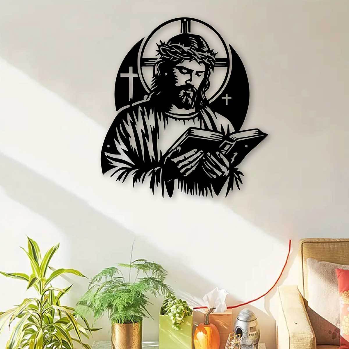 黑色装饰客厅金属挂墙雕塑家庭办公室教堂感恩祝福墙装饰