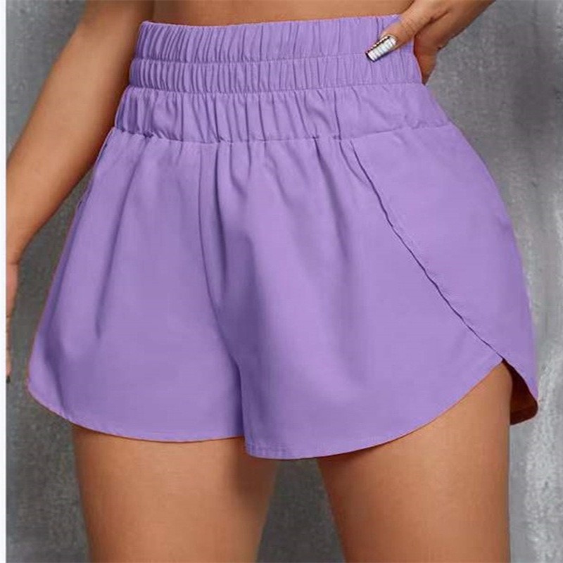 Women's High Waist Shorts Elastic Waist Casual Shorts Loose Fit Summer Shorts Comfortable Lounge Wear Breathable Athletic Shorts