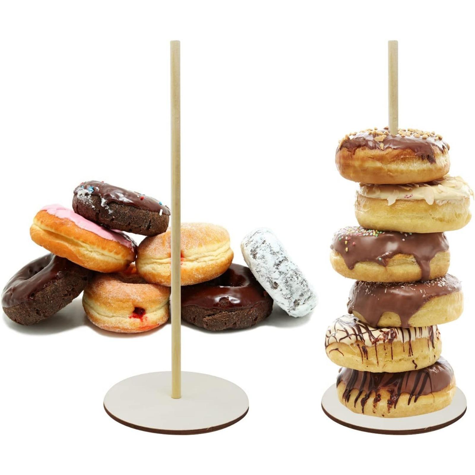 Donut Stand for Dessert Table, 5PCS Donut Holder Stand, Bagel Holder Stand, Donut Display Stand for Party, Doughnut Tower Stand for Birthday, Wedding, Baby Shower Decoration