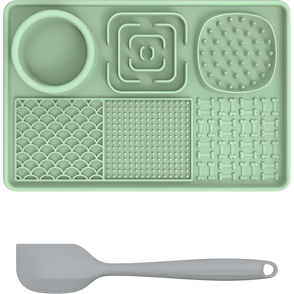 狗狗舔食垫，慢速喂食器舔食垫，带吸盘，可舔食食物和水，硅胶喂食垫，完美缓解焦虑症，适合黄油食品酸奶花生等