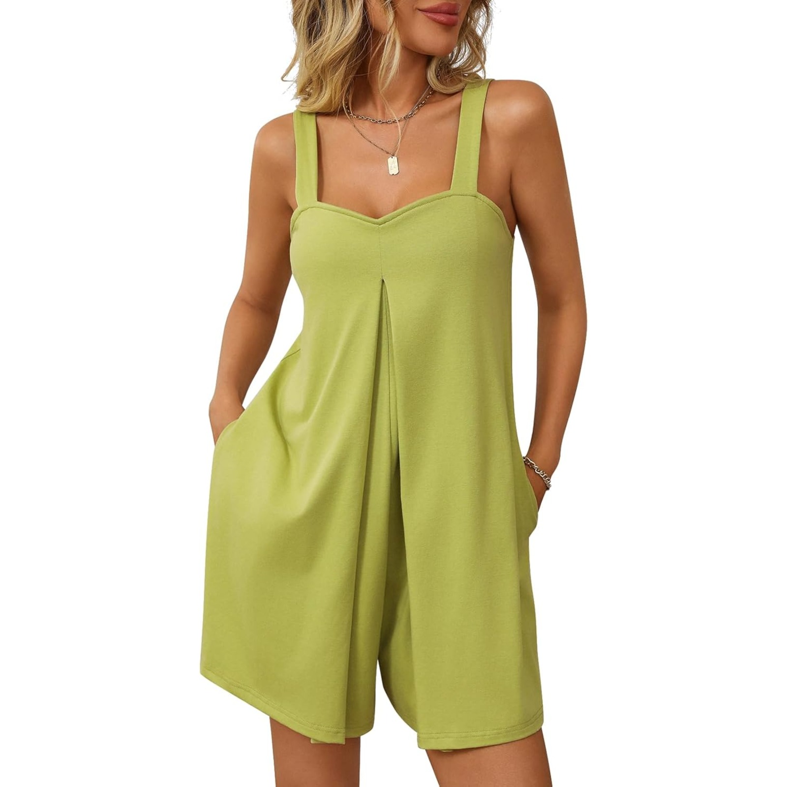 2025夏季新款亚马逊辣妹宽松休闲裤时尚欧美女装户外吊带连体裤