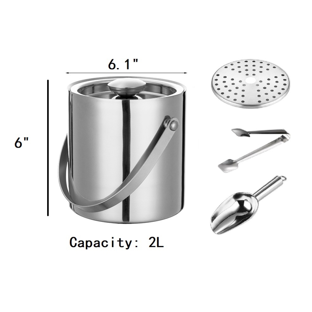  不锈钢冰桶冰粒桶手提啤酒桶酒吧KTV啤酒香槟保温冰桶不锈钢桶