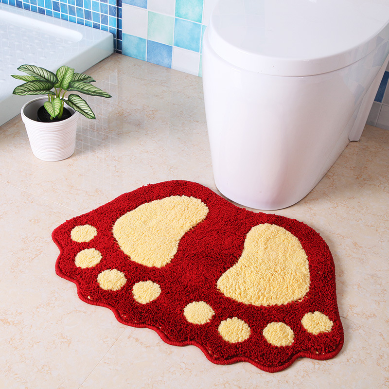 Bathroom Rugs Mats Water Absorbent Non-Slip Mat Perfect for Bathroom, Shower, Room, Laundry Room. Soft Microfiber Bath Toilet Mat Machine Washable Bath Mat, Big Feet Bathroom Mat