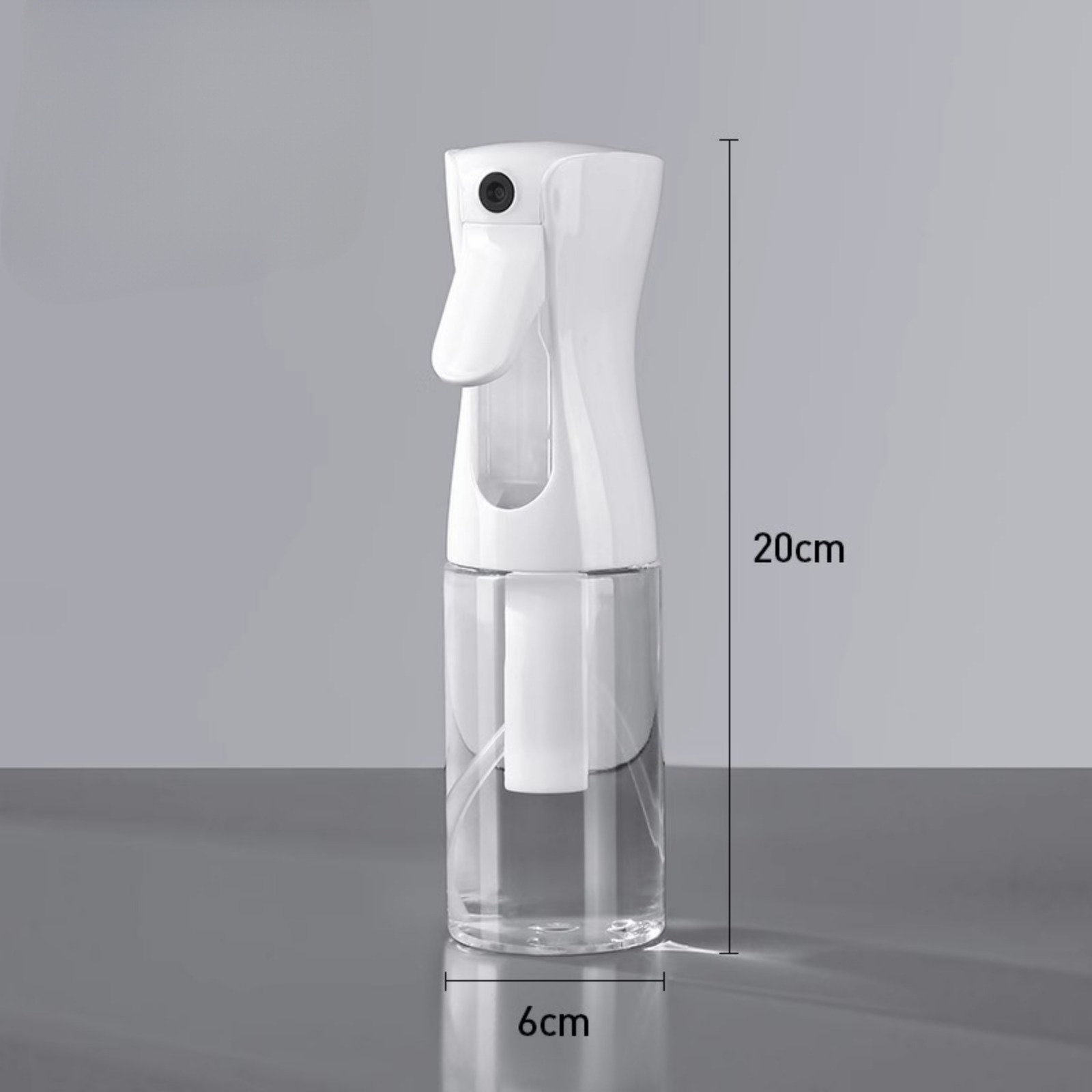High-Pressure Continuous Spray Bottle - Ultra Fine Nano Mist for Disinfection, Skincare & Cleaning (200ml/300ml, White)