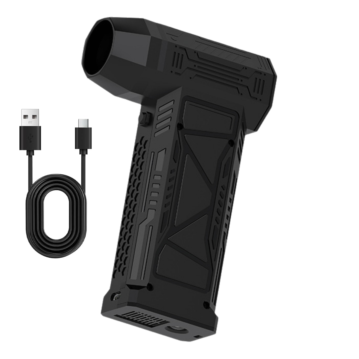 暴力涡轮风扇15万转USB充电高速数显带灯吸尘便携暴力风扇