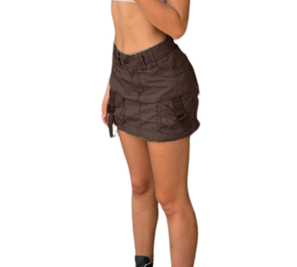 Low Waist Mini Skirt for Women Gothic Pleated Skirts Cute Aesthetic Retro Y2k Short Denim Skirt Harajuku Grunge