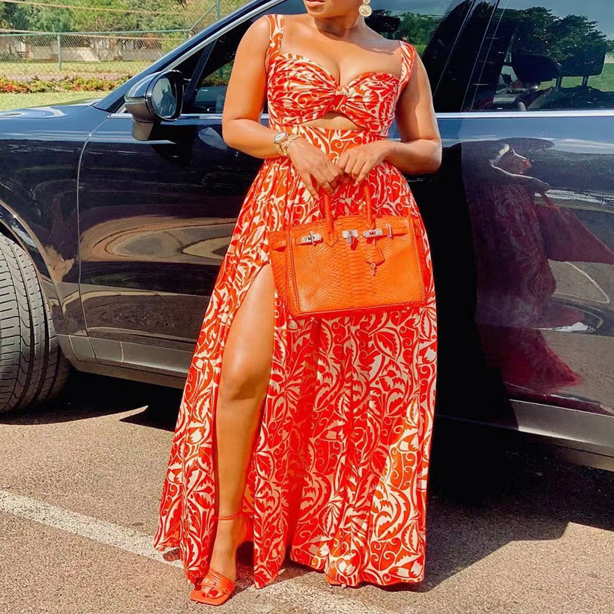 女士的花无袖卡米连衣裙剪出沙滩A线迷你裙