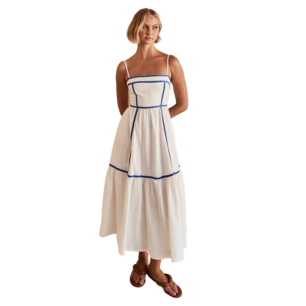 25年清新甜美字裙中长款小吊带连衣裙