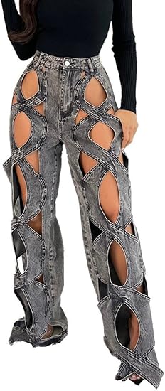 Women's Baggy Barrel Jeans Wide Leg Mid Rise Y2K Boyfriend Jeans Casual Floral Printed Ankle Denim Pants