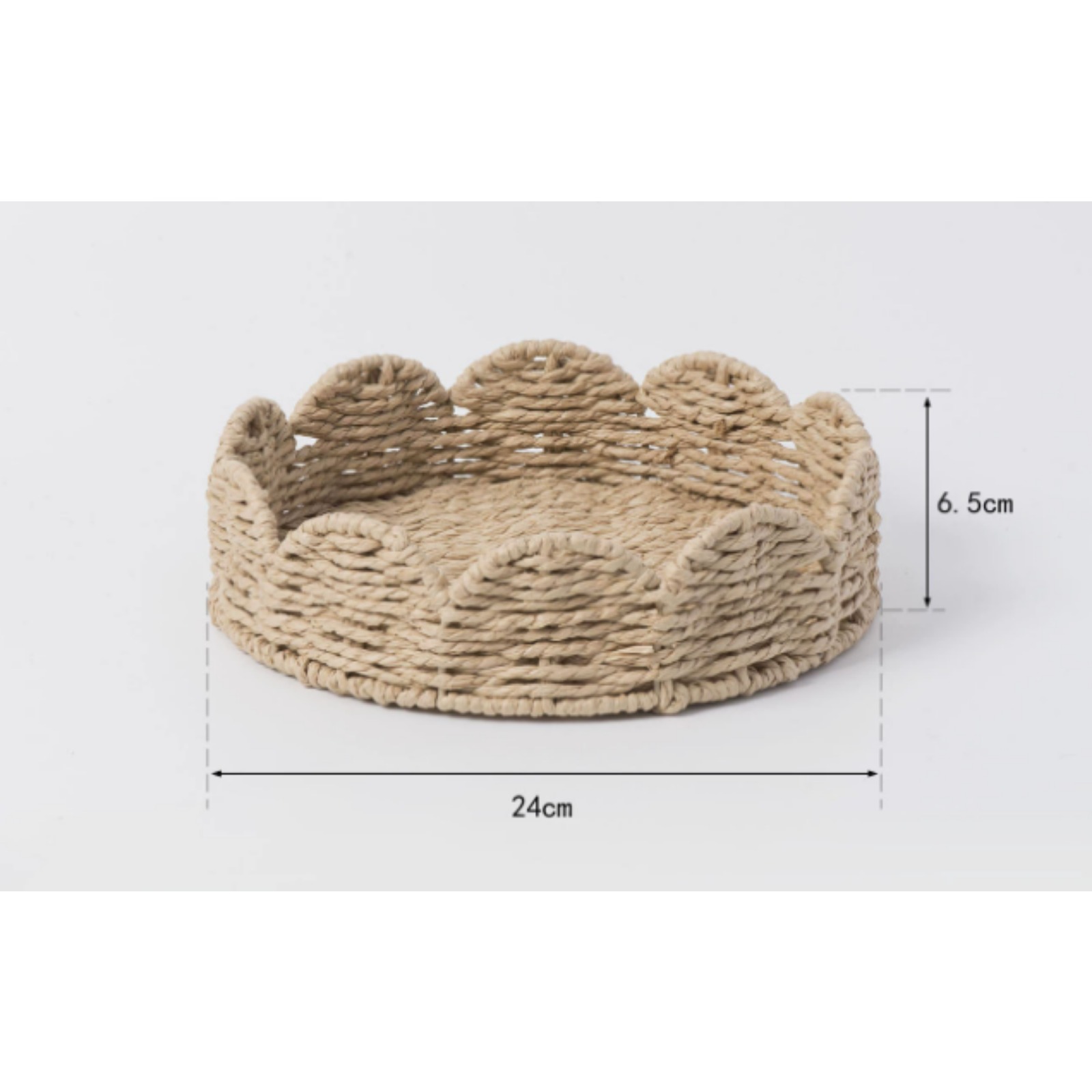 现代简约收纳筐手工编织纸绳置物篮桌面杂物收纳整理家居创意摆件