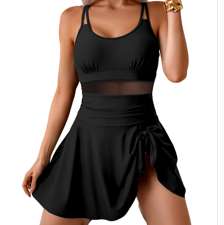 One Piece Swim Dresses for Women Swimwear Skirt Tummy Control Bathing Suit Adjustable Straps Swimdress Swimsuits