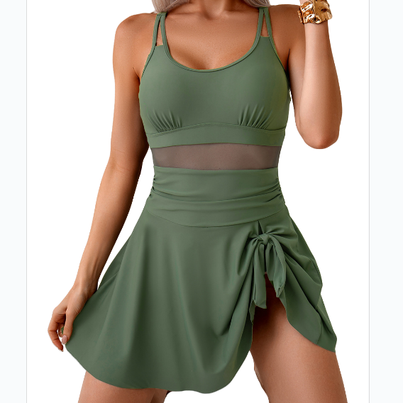 2025新款连体泳衣女跨境亚马逊女士泳装裙