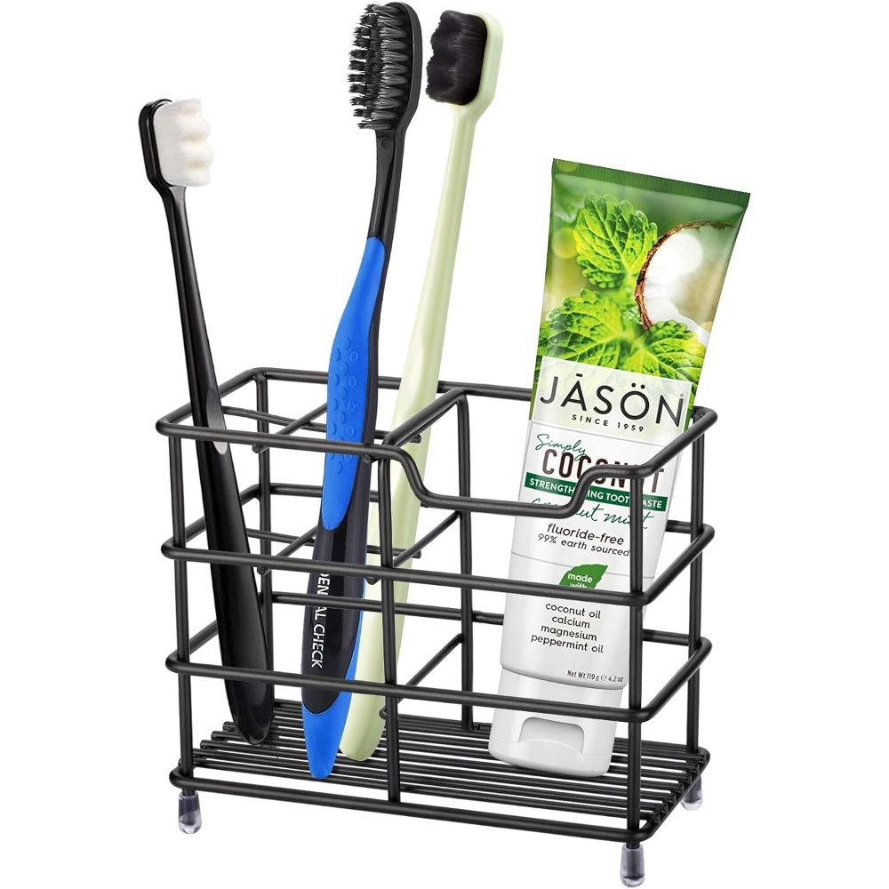 304 Stainless Steel Bathroom Toothbrush Holder Toothpaste Holder Stand Bathroom Accessories Organizer