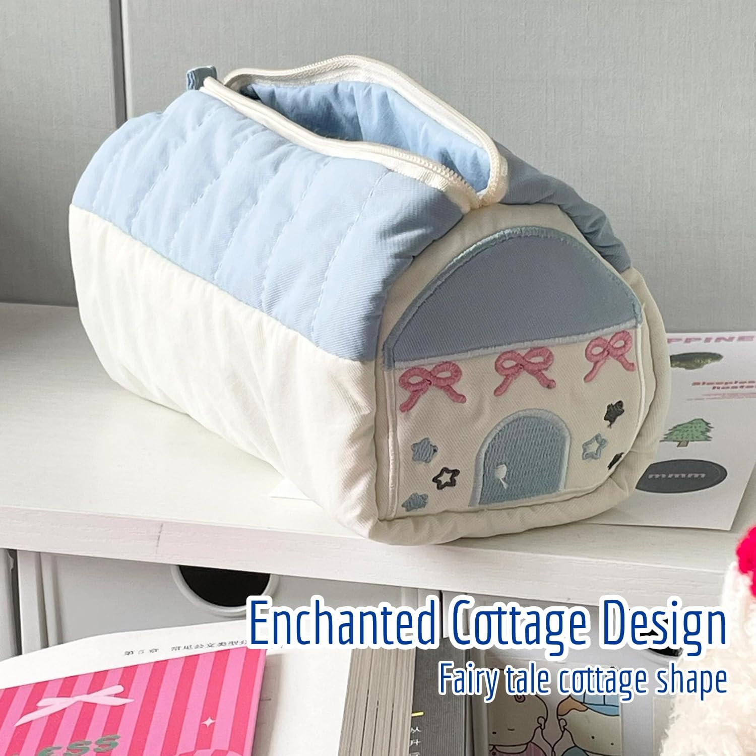 House-Shaped Pencil Case - Large Capacity, Soft Cosmetic Pouch, Makeup Brush Organizer, Fasion Bag, Daily Go-to Bag