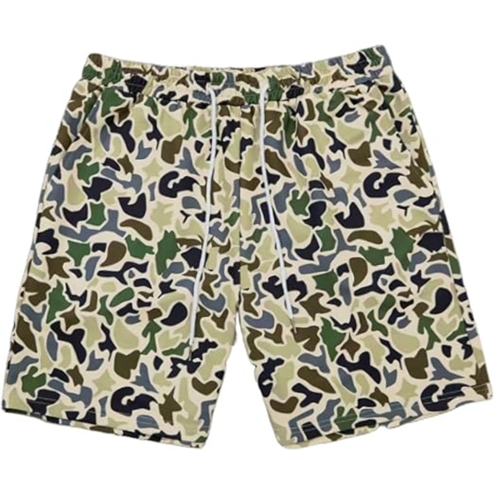 2025欧美女装 独立站 亚马逊 国际站 松紧数码印花 迷彩口袋短裤