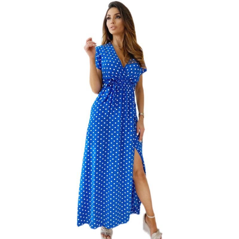 Summer New Arrival Women's Print Dress Polka Dot Patterned Sundress All-Over Floral & Dots Dress Trendy Summer Print Dress