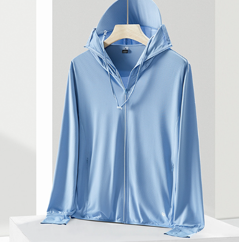 女子的UPF 50+防晒连帽衫夹克轻型长袖全拉链太阳衬衫