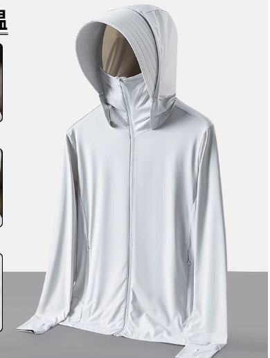 女子的UPF 50+防晒连帽衫夹克轻型长袖全拉链太阳衬衫