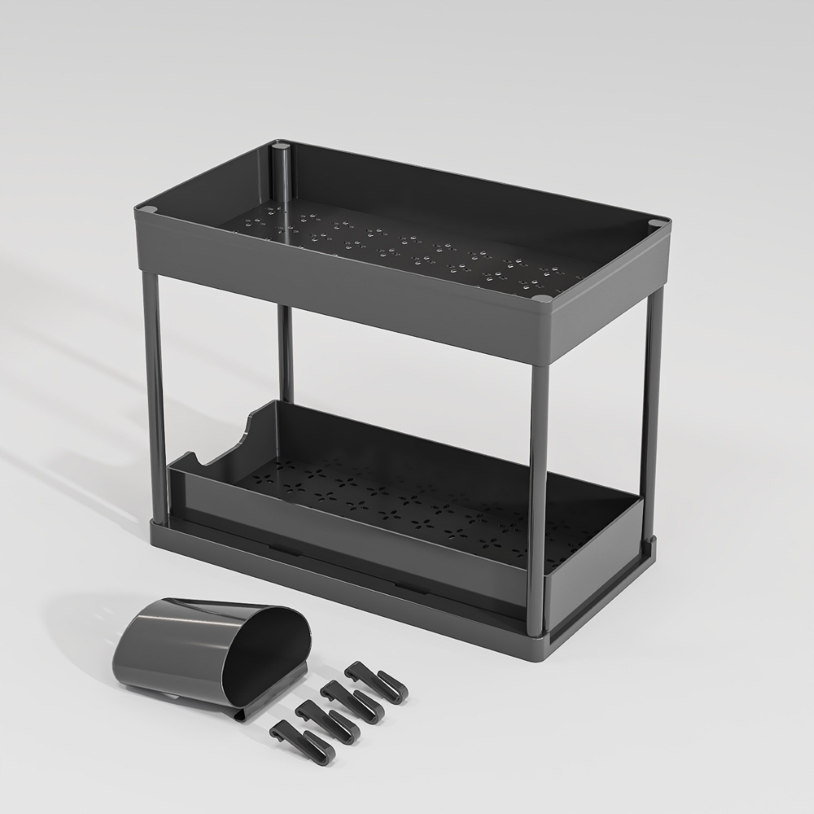 多功能浴室置物架双层抽拉式水槽置物架置物架热销桌面置物架