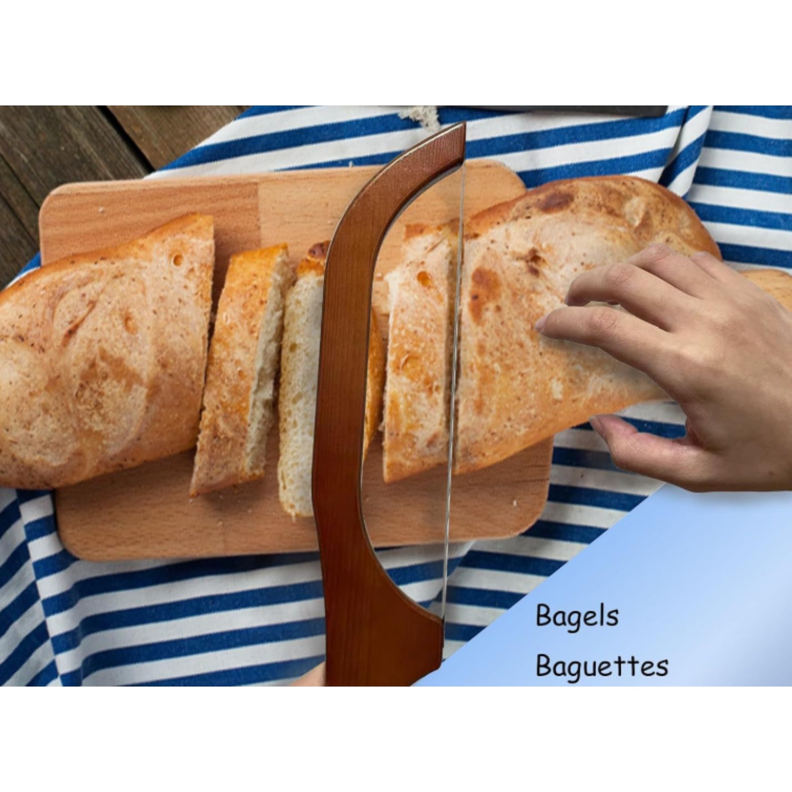 木质面包弓刀木制面包切片刀家用酵母面包刀面包弓刀木锯齿刀