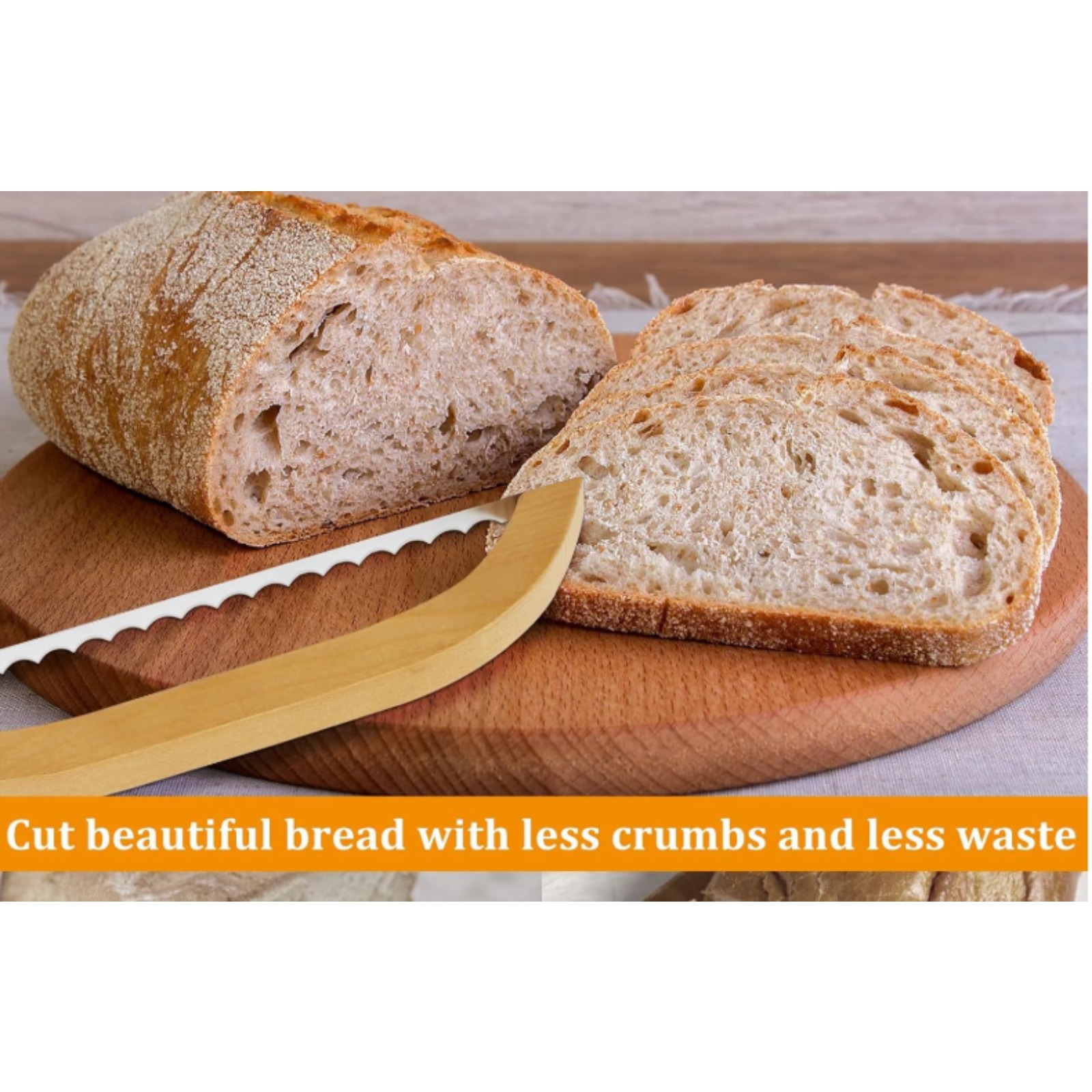 木质面包弓刀木制面包切片刀家用酵母面包刀面包弓刀木锯齿刀