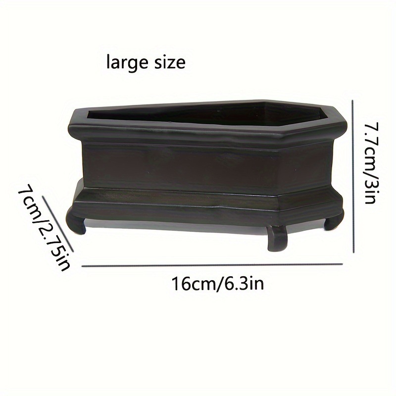 万圣节棺材树脂工艺品装饰多肉花盆户外花园庭院桌面摆件
