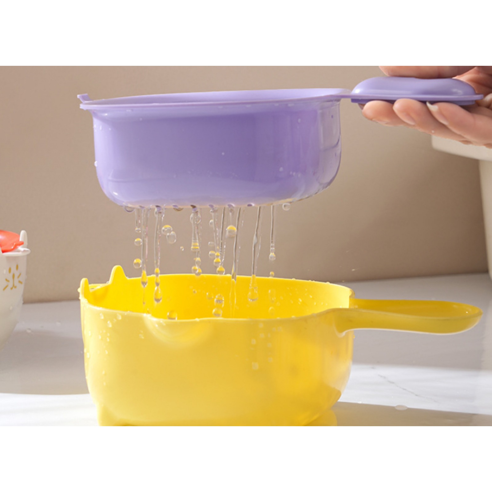 沥水篮洗水果神器双层食品级加厚多功能壁挂果盘果篮子