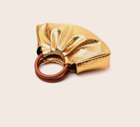 女人的鳄鱼纹理光泽光泽PU褶云傍晚袋手提袋聚会钱包闪闪发光的手拿包