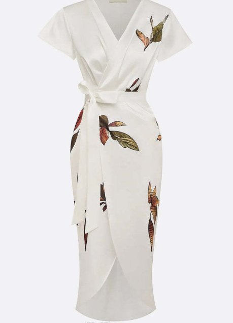 女士夏季迷笛连衣裙帽袖领带腰工作连衣裙开叉v领紧身连衣裙商务休闲装