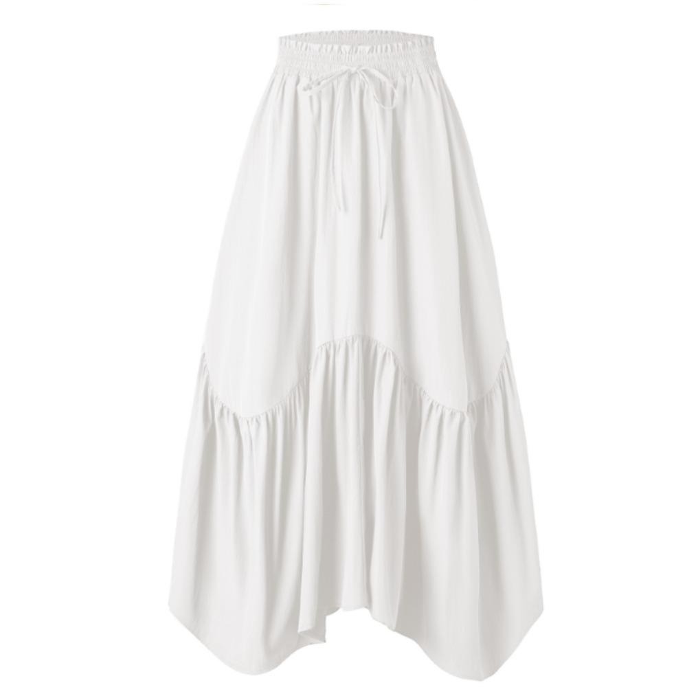 Women Boho Maxi Skirts High Waist Skirt Long Skirt with Pockets with Adjustable 2025