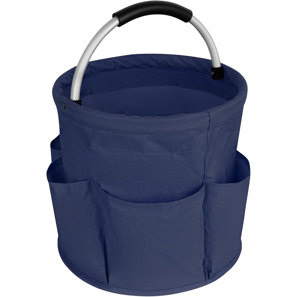 Collapsible Basket with Handles: Portable Picnic, Beach, Garden Harvest, Market Shopping Basket, Home Storage, Bathroom Organizer