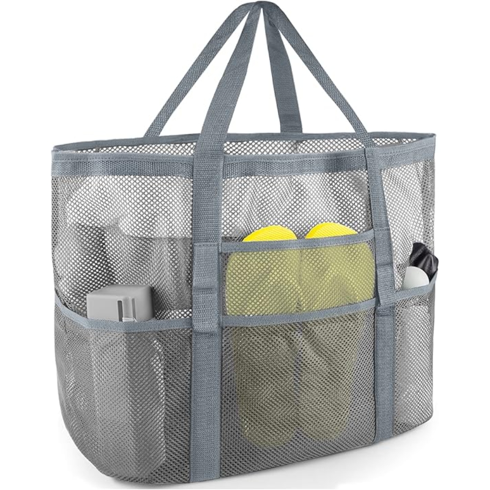 Mesh Beach Bag - Large Tote Bag for Family, Toys & Vacation Essentials