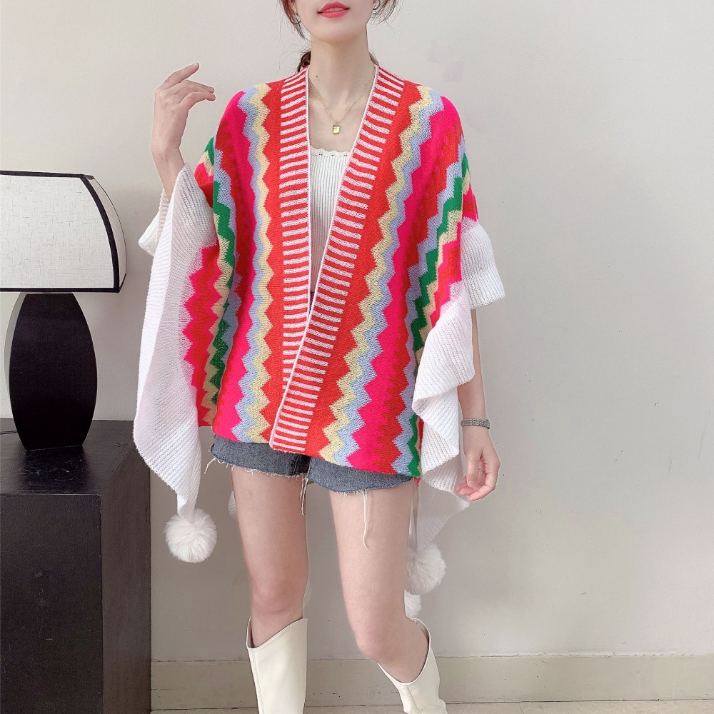 New Arrival Ruffled Split-hem Long Shawl for Women Elegant Spring Travel Wrap Versatile Layered Outerwear