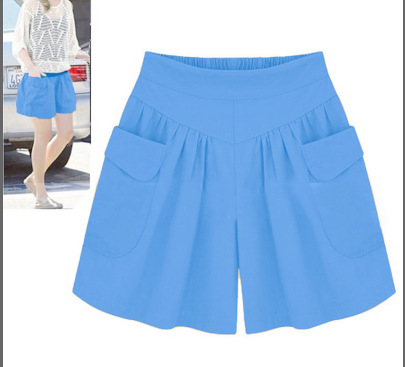Women's Summer Wide-Leg Shorts Flowy Culotte Hot Pants with Side Pockets Versatile Casual & Beach Skort