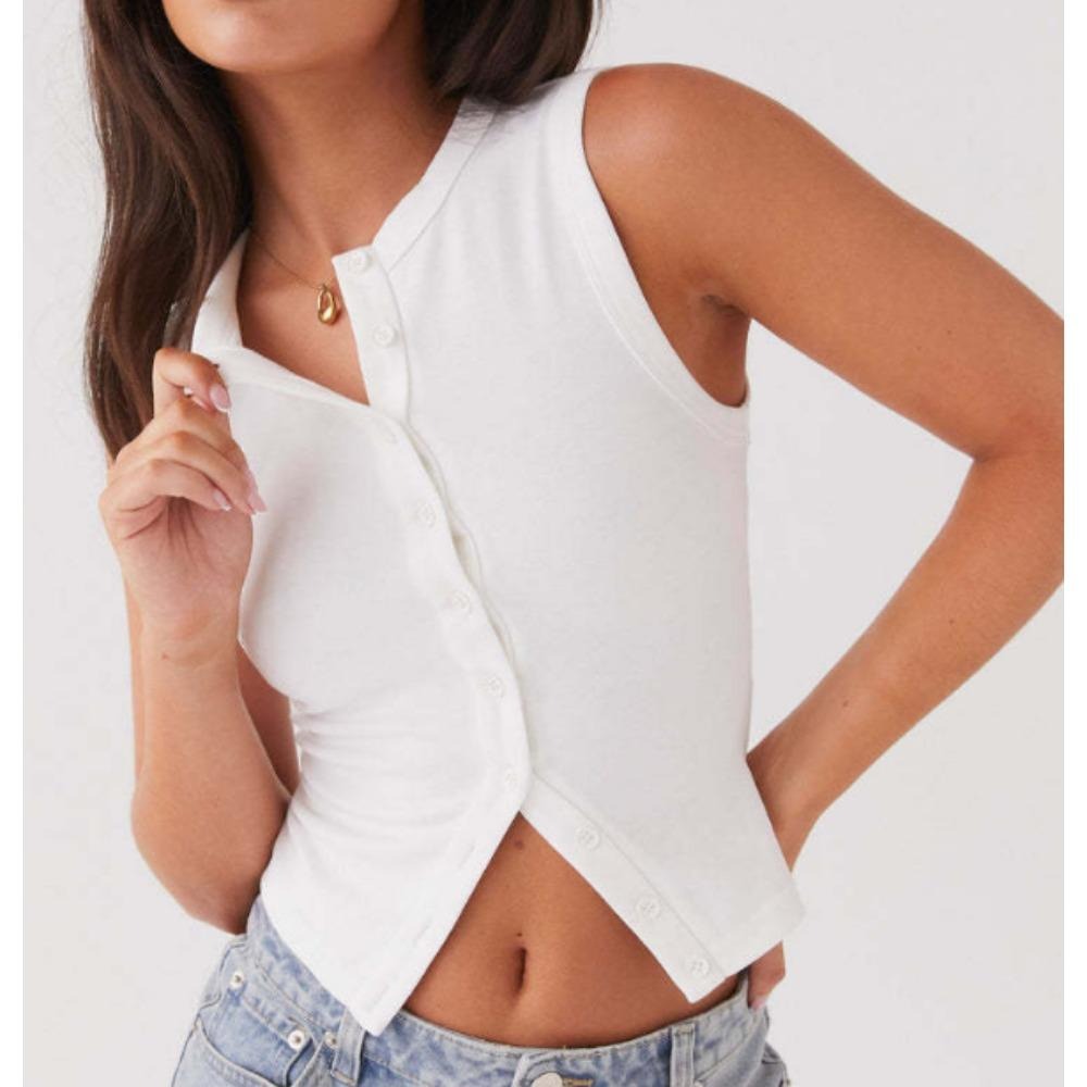 Womens  Tops Summer Spring Tank Sexy Crop Cute Y2K Button Down T Shirts Fashion Clothes 2025