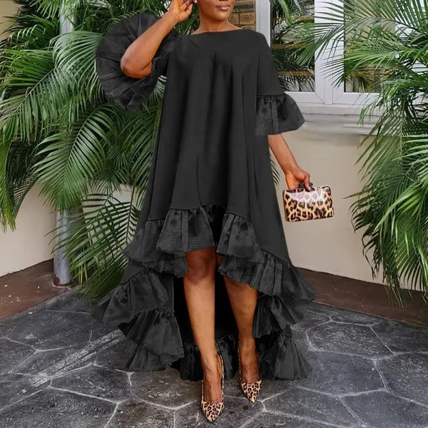 Summer Short Dresses for Women 2025 Round Neck Half Sleeve Short Loose Dress Short Dress