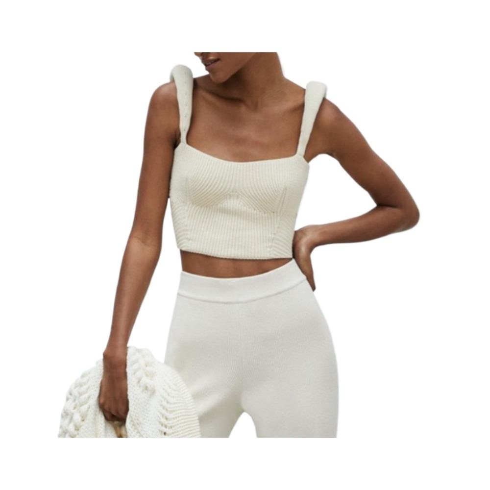 Women's Drop Standard Zadie Cropped Sweater Spring/Summer 2025 New Backless Top Knit Tank Casual Comfortable Womenswear