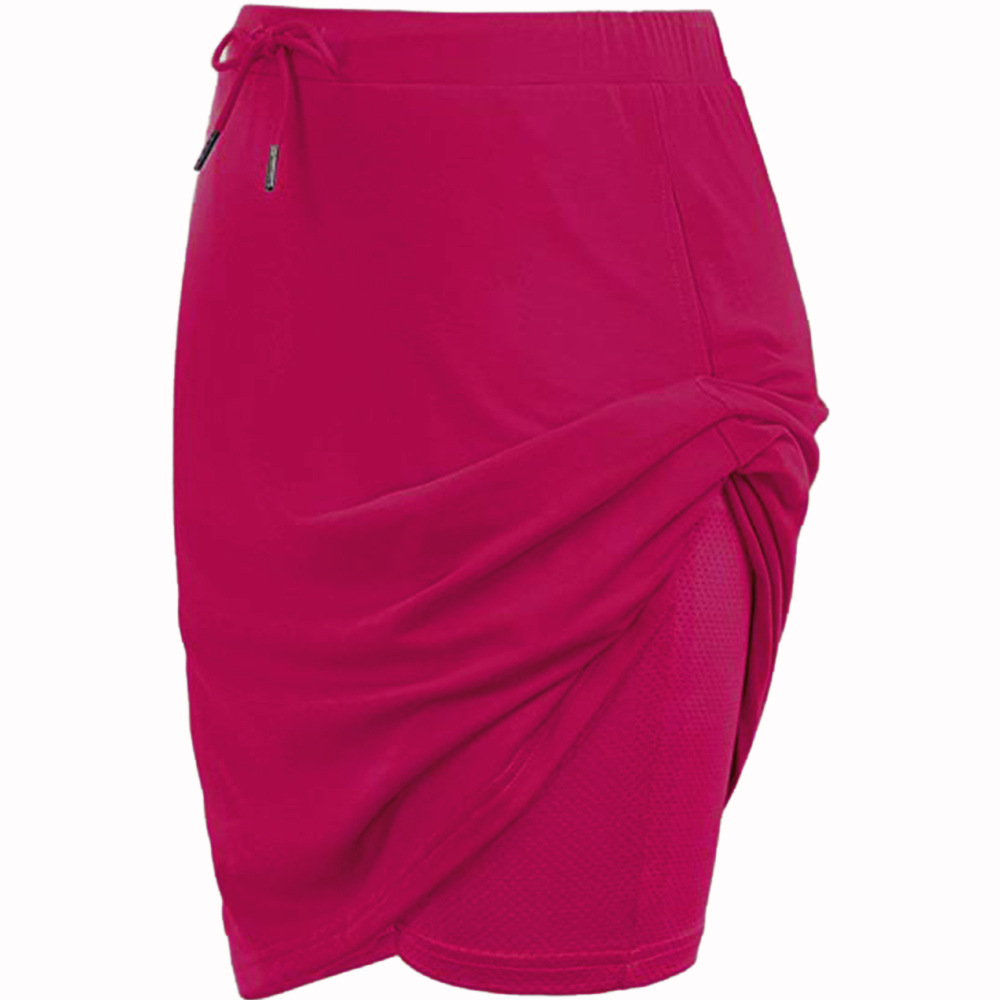 Women's Summer Adjustable Drawstring Waist Skort Shorts Solid Color Two Layer Knee Length Athletic Skirt Shorts with Pockets Casual Sports Skorts Shorts for Tennis Golf Casual Wear