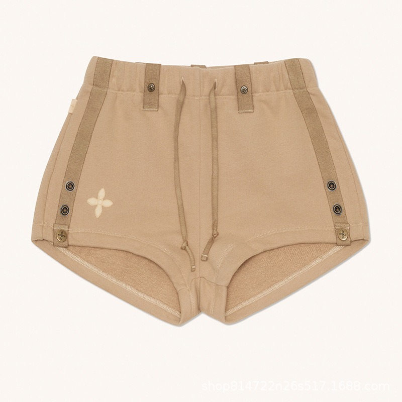 Women's Cotton Drawstring Waist Adjustable Hem Casual Shorts Versatile Relaxed-Fit Shorts for All