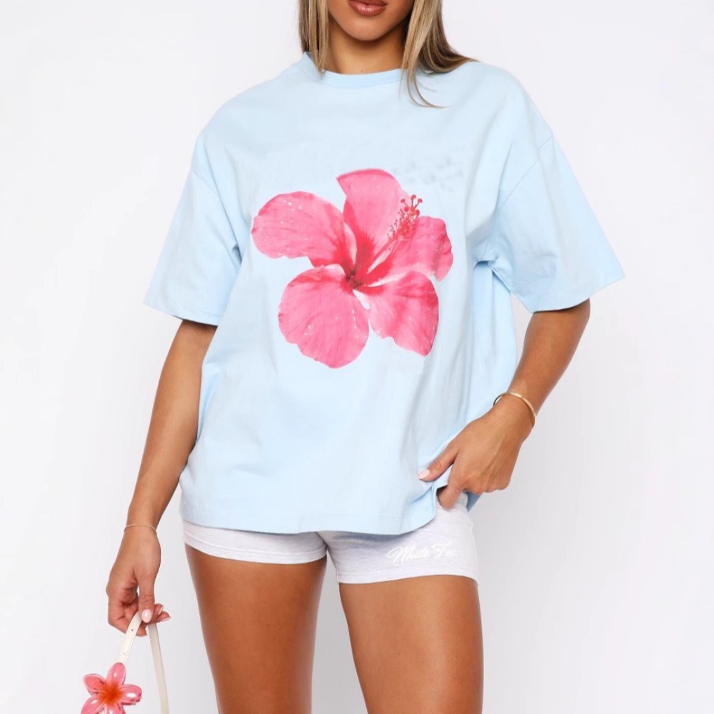Women's New Casual Loose Floral Print Short Sleeve T-Shirt Comfortable Fashion Tee
