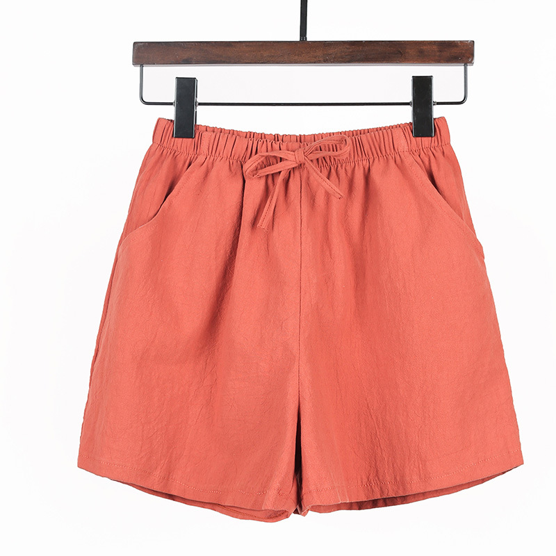 Women's Summer Linen Cotton Wide Leg Shorts Plus Size High Waist Loose Casual Athletic Shorts