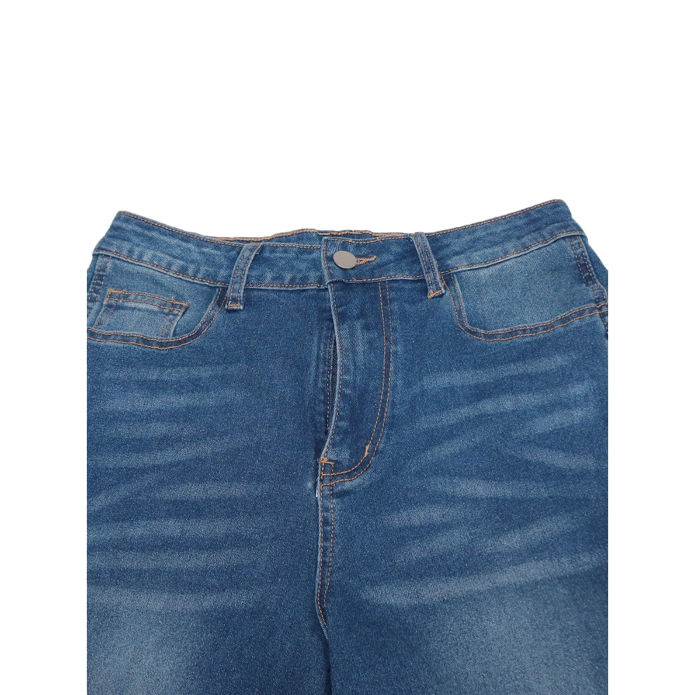 女士高腰臀部提升弹性宽松版直筒阔腿工装裤