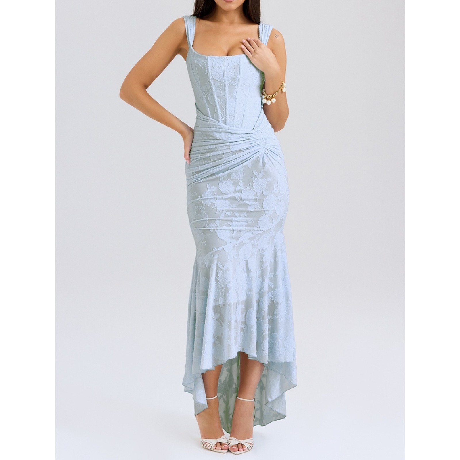 2025 Women's Off-Shoulder Corset Mermaid Evening Gown Asymmetrical Hem Sexy Formal Dress Bustier Tailored Prom Party Gown