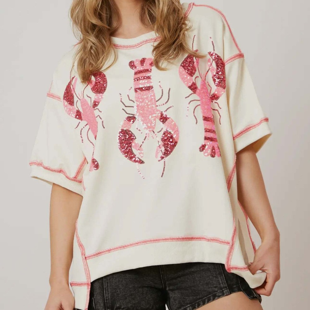 Summer New Women's Loose Breathable Soft Comfortable Casual Sequin Short Sleeve T-Shirt