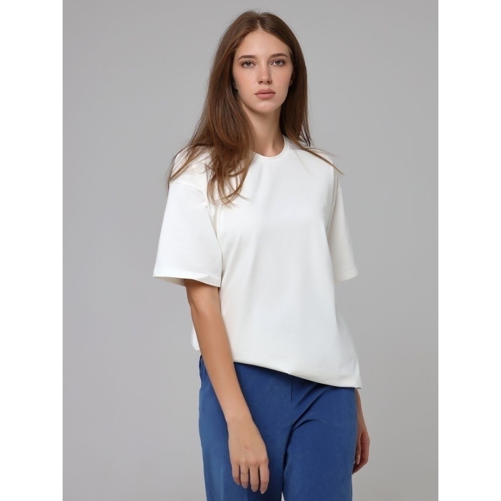 Women's Summer Solid Color T-Shirt Short Sleeve Crew Neck Loose Fit Basic Tee Comfort Casual Loose Fit Trendy Blouse Top for Daily Wear Casual Outing Clothing