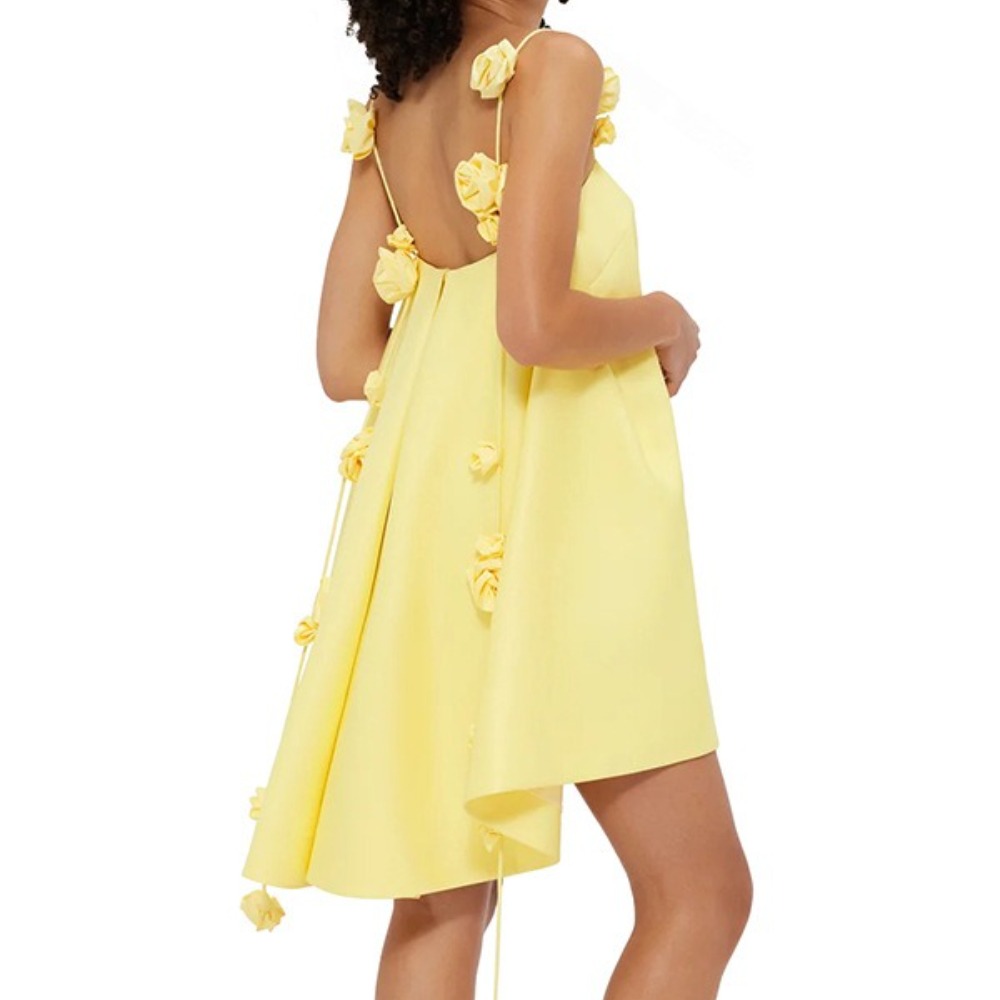 Summer New Yellow Camisole Dress Women's Casual Loose Vacation Dress